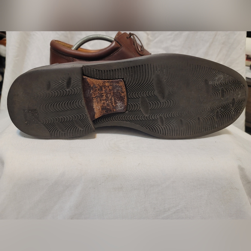 Johnston & Murphy Solid Brown Split Moc Toe Lace … - image 7